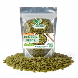 Mukhlis premium pumpkin seeds in standing pouch – protein-rich pepitas for daily nutrition